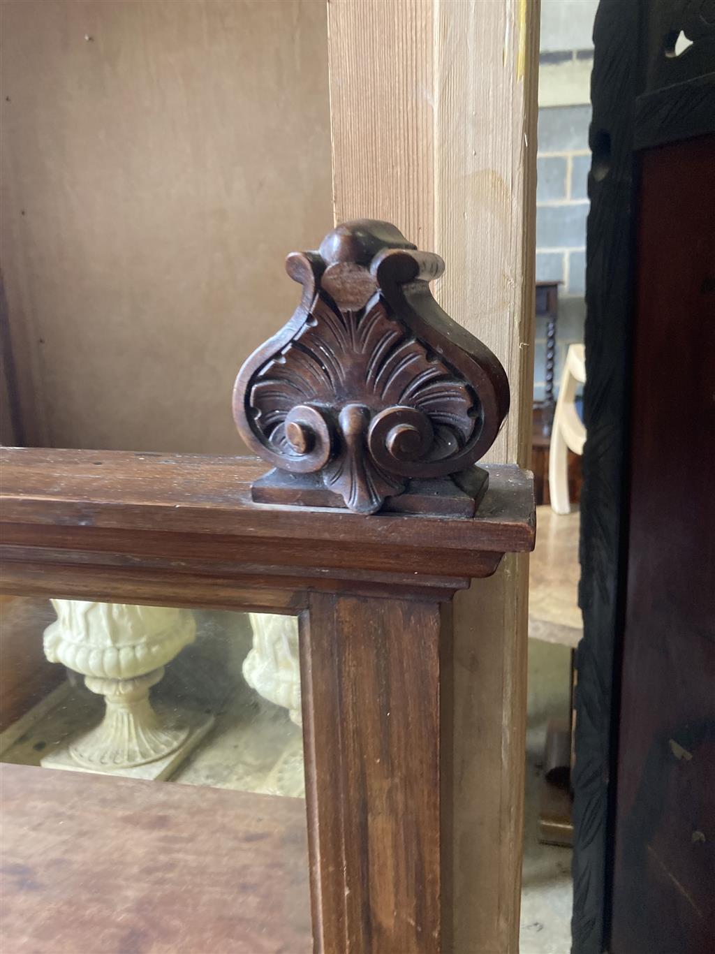 A late Victorian mahogany mirrored back sideboard, width 152cm depth 54cm height 174cm